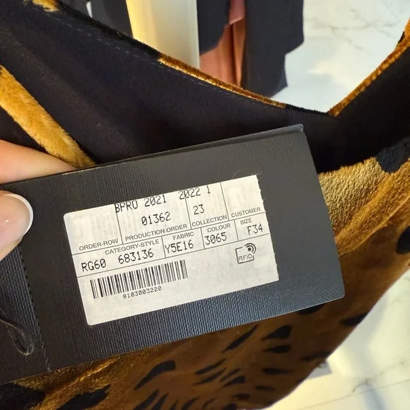 SAINT LAURENT Heart Print Velvet Mini Slip dress - Picture 8 of 11